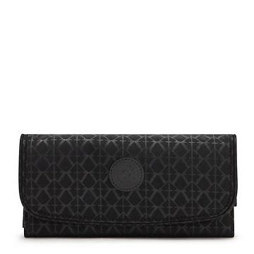 Kipling Money Land Printed Snap Wallet Lommebok Svarte | NO 1035EB